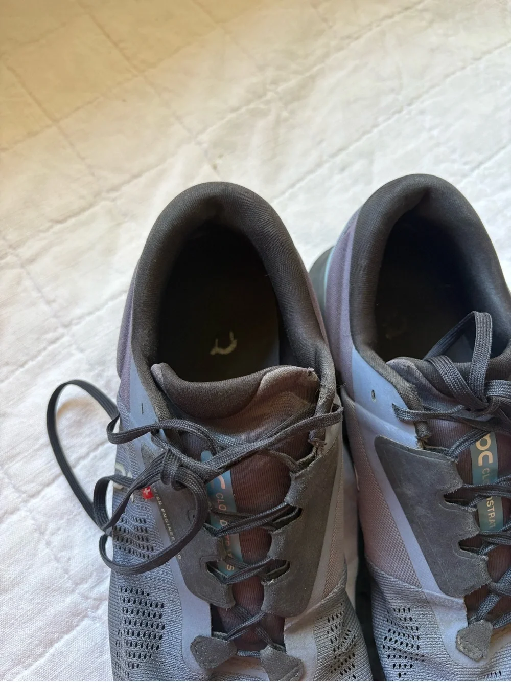 On Cloud Cloudstratus 3 Men's Black Gray & Blue Running Sneaker 12